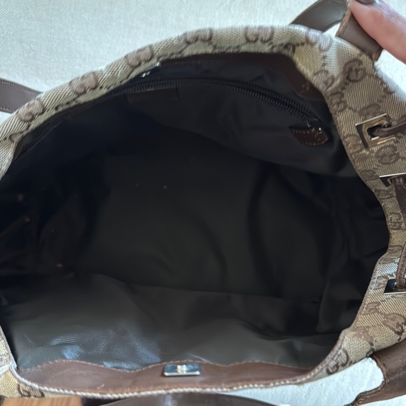 Gucci Brown Monogram Tote Bag - Picture 3 of 6